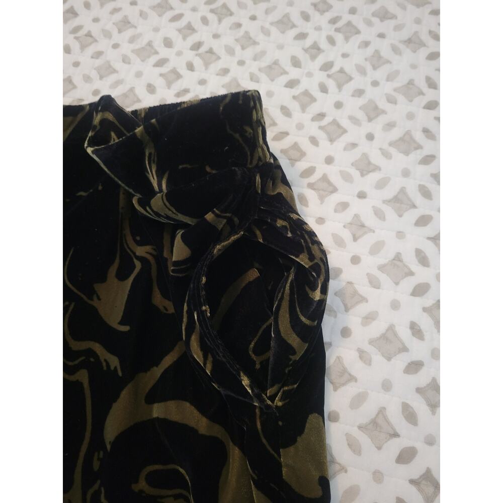 Carla Rockmore Petite 1X Loden Marble Velvet WideLeg Pant A710997 NWOT MSRP $100 - Picture 5 of 10